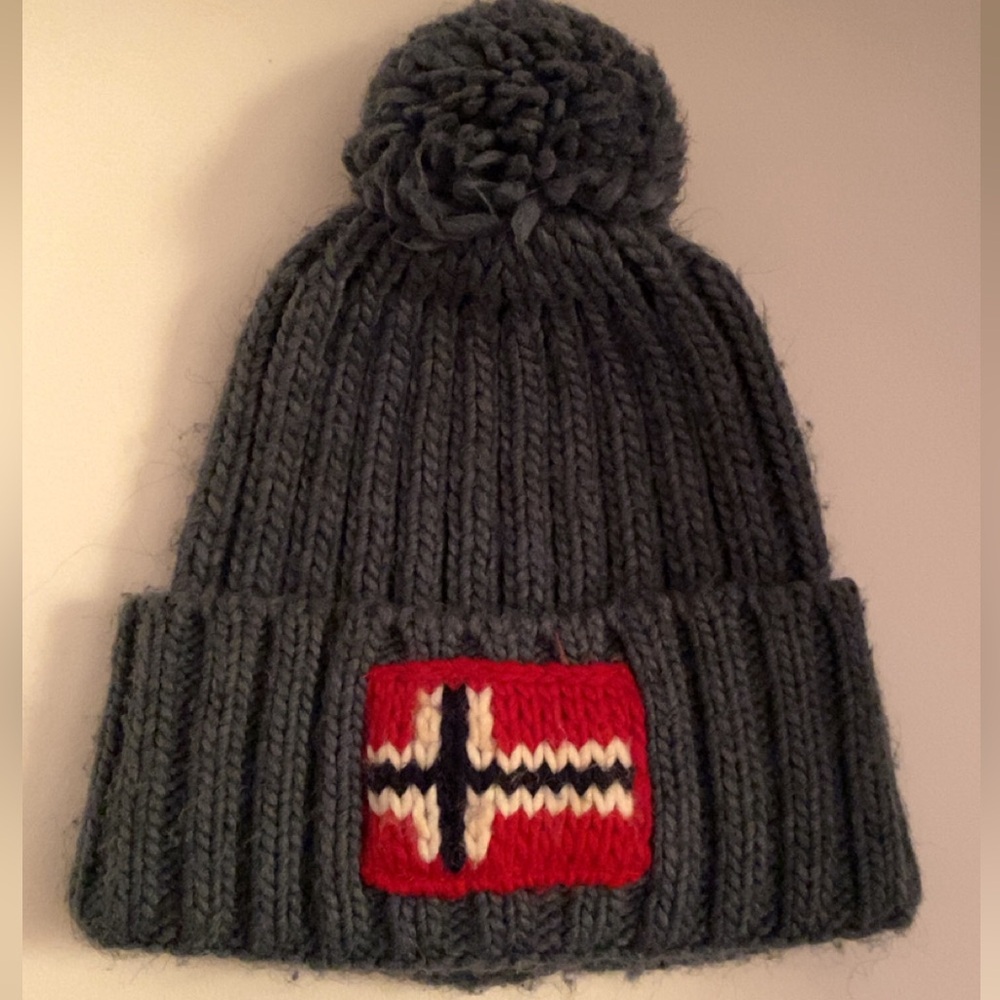Napapijri Charcoal Knit Scarf (Women or Men)